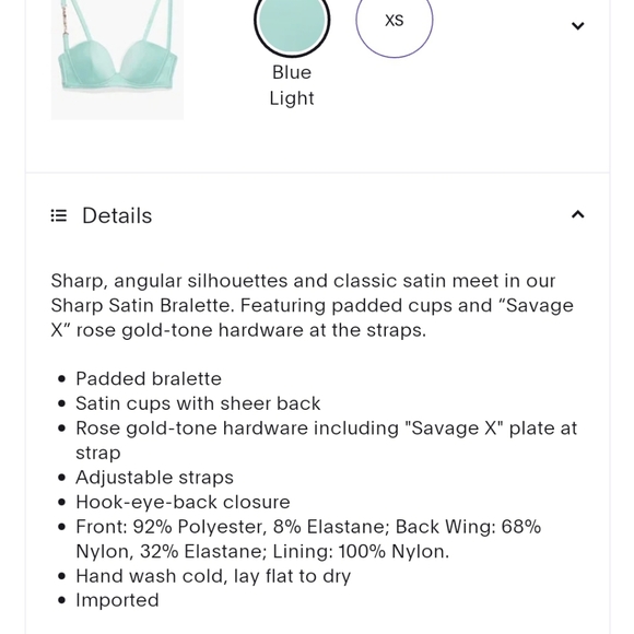 Savage X Fenty Blue Light Savage X Smoking Jacket 3 Piece Set - Picture 12 of 16